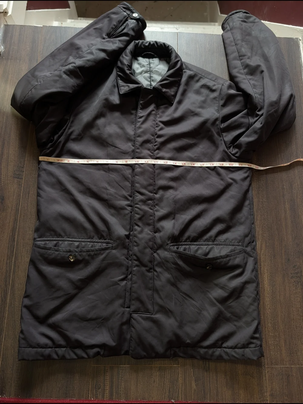 CERRUTI 1881 Men's Black Sueded Insulated Puffer Coat Parka Buttoned Jacket